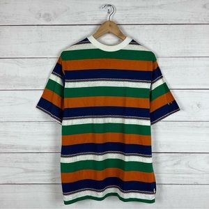 Vintage RARE 1970s Hang Ten Stripe Surf T-Shirt Large